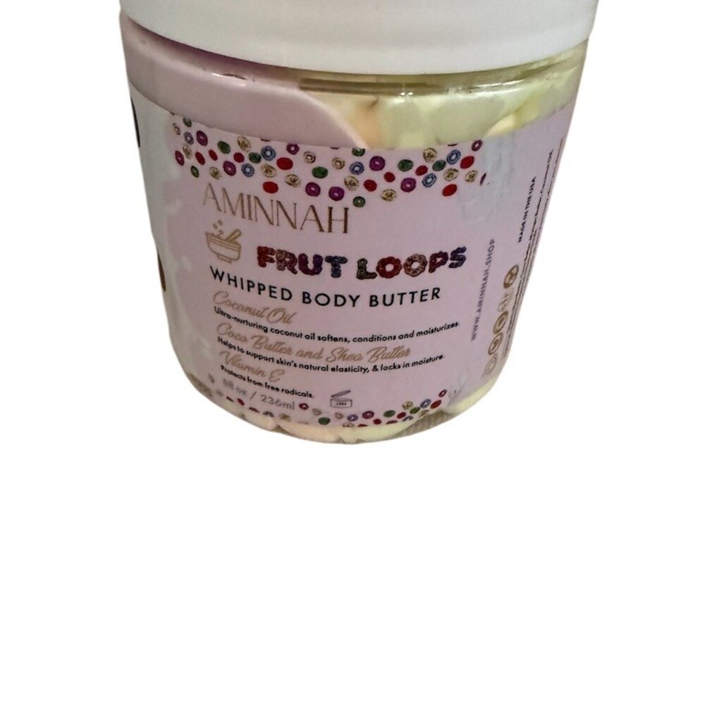 Aminnah Fruit Loops Whipped Body Butter Moisturizing Sweet Scent 8 oz